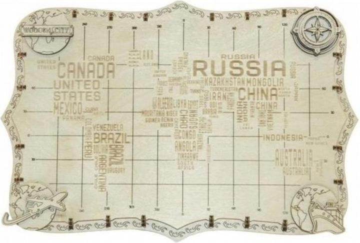 Produktbild WoodenCity Weltkarte Map Expedition Series Words