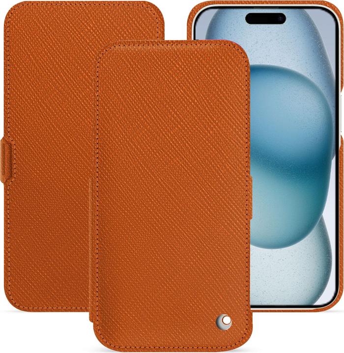 Noreve Horizontal leather flap shell (Apple iPhone 15)