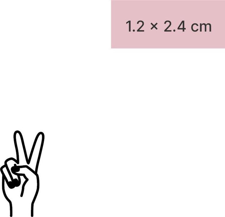 Produktbild minink Temporäres Tattoo – Victory Zeichen