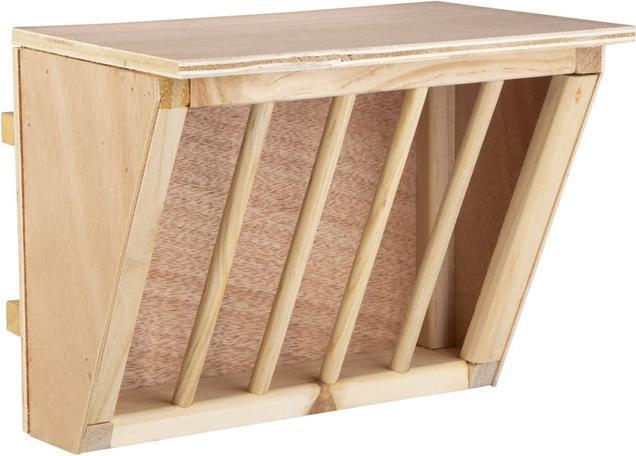 Produktbild Mica Pets Nagerzubehör - Heuraufe mit Sitzbrett - ca. 25 x 17 x 20 cm