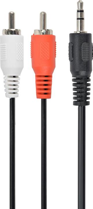 Produktbild Cablexpert 0.2 m, 3.5 mm/2 x RCA, M/M – Audio-Kabel (3.5 mm/2 x RCA, M/M, 3,5 mm, 2 x RCA, m (0.20 m)