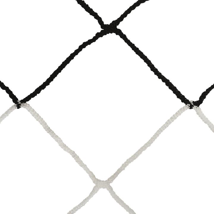Sporti Paar bicolor 4mm geflochtene Fussballnetze für 11er Mannschaften einfache Maschen 120 Bienenwabe
