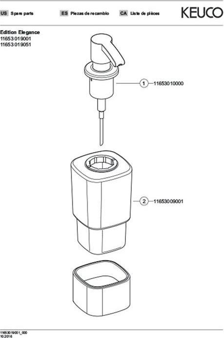 Immagine prodotto Keuco Vetro opale ELEGANCE sfuso smerigliato