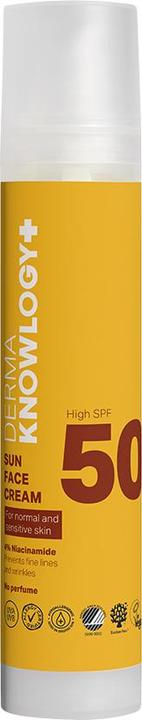 Actual product image Deroma Derma Knowlogy+ Sun Face Cream SPF50 (50ml) (Sun cream face, SPF 50, 50 ml)