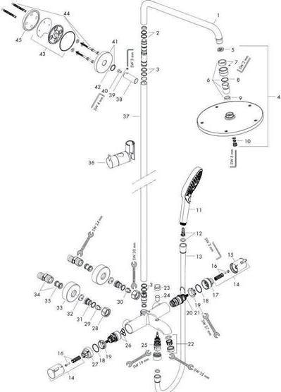Actual product image hansgrohe HG Showerp RAINDANCE SELECT S 240 1jet DN 15, for bath chrome