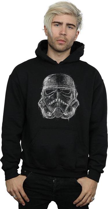 Actual product image Star Wars Mens Stormtrooper Scribble Helmet Hoodie (L)