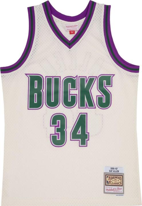 Mitchell & Ness Swingman Jersey Milwaukee Bucks OFF-WHITE Ray Allen - S (S)