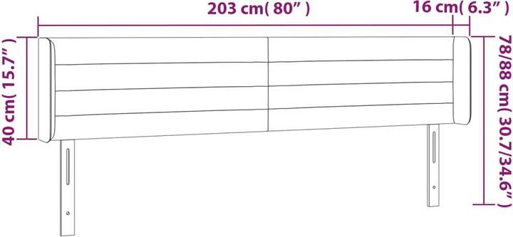 Actual product image VidaXL Kiriakoula (203 x 16 x 88 cm)