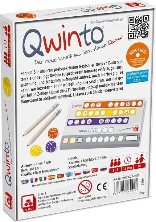 Immagine prodotto NSV Qwinto (Tedesco, Francese, Italiano, Inglese)