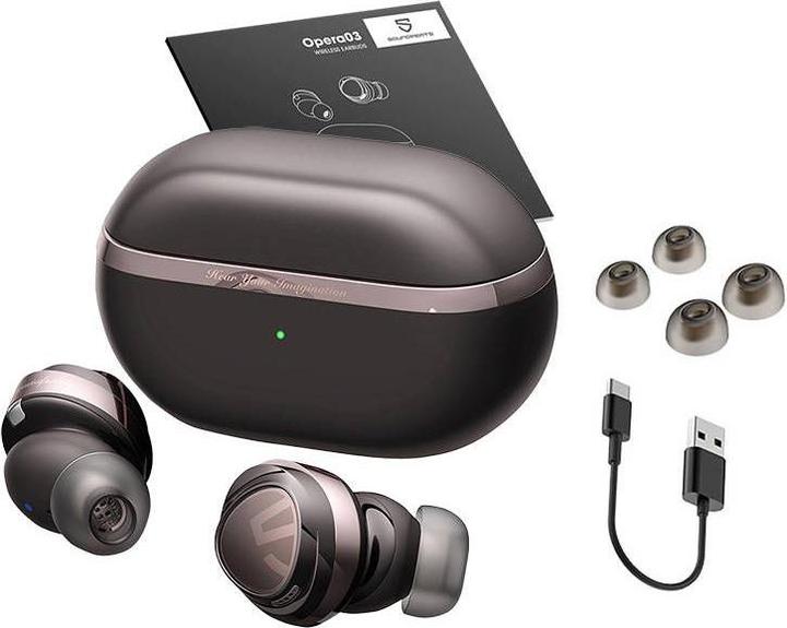 Actual product image Soundpeats Earphones Opera03 (black) (ANC, 33 h, Wireless)
