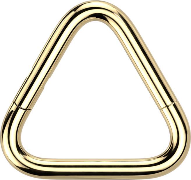 Star Piercing Micro Segmentring klappbar vergoldet Dreieck (ohne Messing, Titan G23)