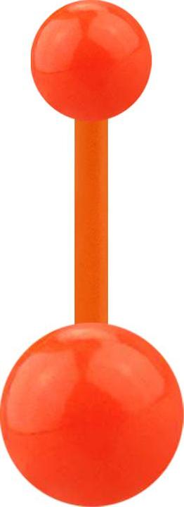 Produktbild Star Piercing Banane orange mit zwei Kugeln (Acryl, ohne Messing)