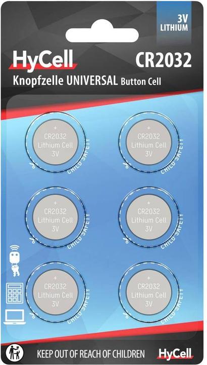 Produktbild HyCell CR 2032 (6 Stk., CR2032, 200 mAh)