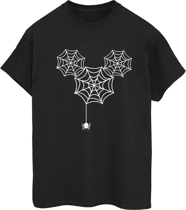 Actual product image Disney Womens/Ladies Mickey Mouse Spider Web Head Cotton Boyfriend T-Shirt (XL)