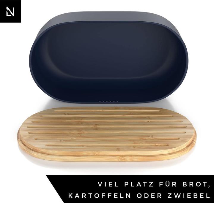 Actual product image Lars Nysøm Metal Bread Box with Linen Bread Bag