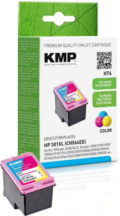 Image du produit KMP H76 Cartouche d'encre couleur compatible avec HP CH 564 EE (M, C, Y)