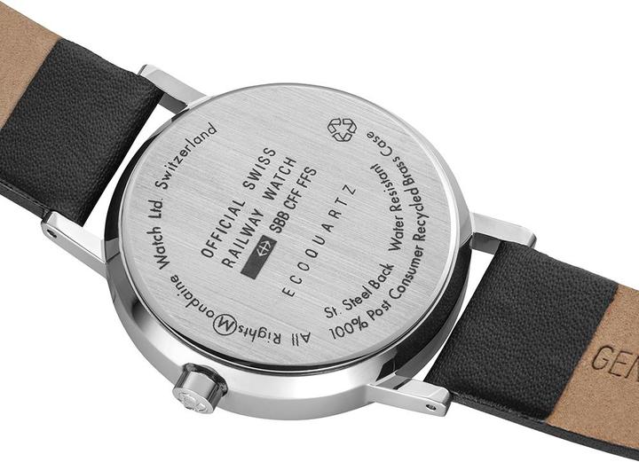 Produktbild Mondaine Classic - Vegan poliert (Analoguhr, Swiss Made, 36 mm)