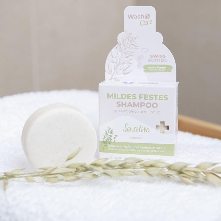Produktbild Washo Swiss Edition Mildes Festes Shampoo Sensitive (200 ml, Festes Shampoo)
