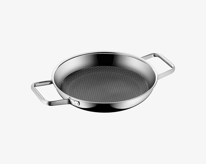 Produktbild WMF Edelstahlpfanne Servierpfanne 24cm Wabenboden Profi Resist Induktion beschichtet (24 cm, Bratpfanne, Edelstahl)