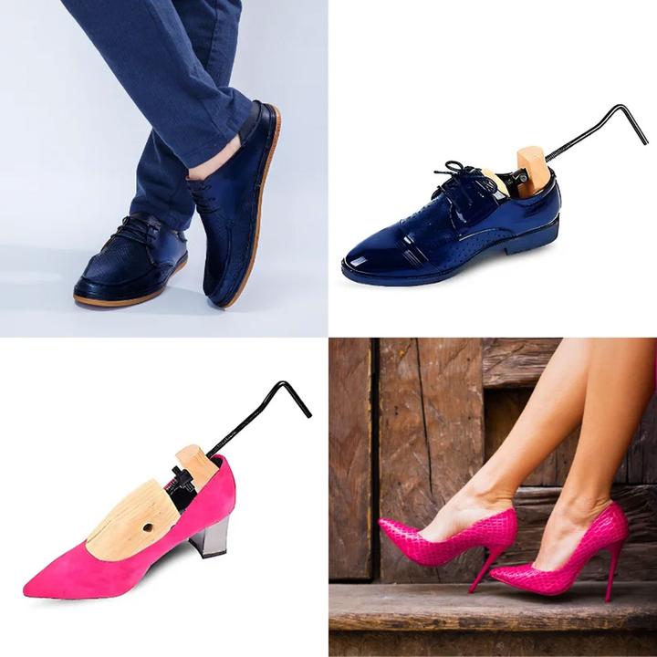 Actual product image Herzberg Home & Living 2-way shoe tree made of cedar wood with pressure point relief for men's shoes (2 x)