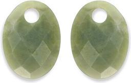 Produktbild Sparkling Jewels Sparkling Eagem61-Mo Green Jade Oval Earring Pendants