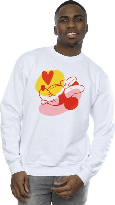 Actual product image Disney Mens Minnie Mouse Tongue Heart Sweatshirt (L)
