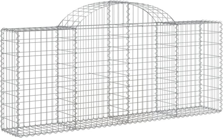 Produktbild VidaXL Gabionen mit Hochbogen 14 Stk. 200x30x80/100cm Verzinktes Eisen