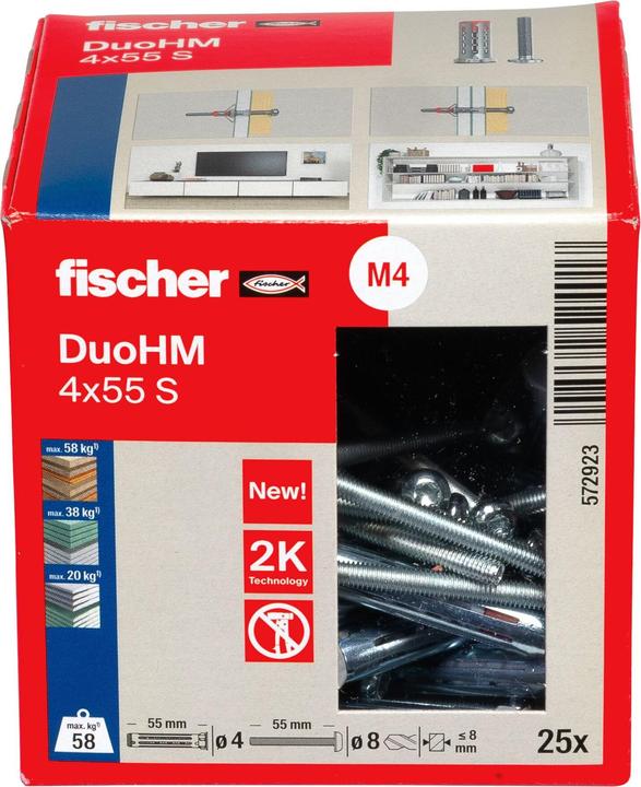 Actual product image Fischer DuoHM 4x55 S TX (25 pcs.)