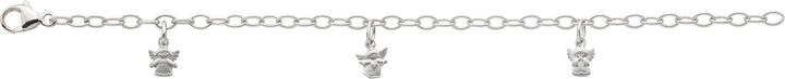 Bijou Classic Charmbracelet rhodiniert mit eingehängten Schutzengeln 16 cm (16 cm, Silber)
