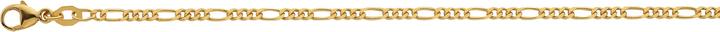 Bijou Classic Bracelet Figaro geschliffen 19 cm (19 cm, Gold)