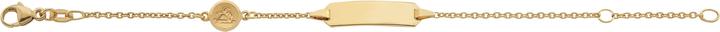 Produktbild Caroussel ID-Bracelet Rundanker mit Schutzengel im Kettenmuster 14 cm (14 cm, Gold)