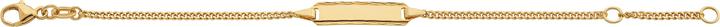 Produktbild Caroussel ID-Bracelet Panzer geschliffen, Schild mit diamantiertem Rand 14 cm (14 cm, Gold)