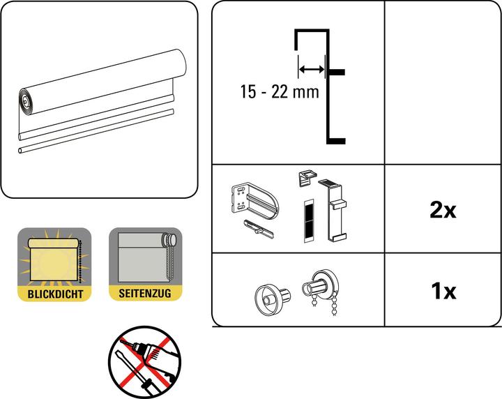 Actual product image Gardinia Mini roller blind ornament (75 x 175 cm)