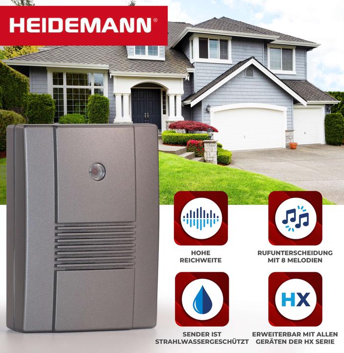 Produktbild Heidemann Funkgong Set HX Outdoor (Kabellos)