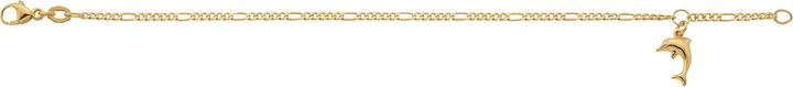 Bijou Classic ID-Bracelet Figaro mit Delfin 16 cm (16 cm, Gold)
