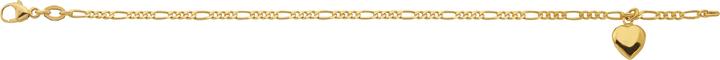 Immagine prodotto Bijou Classic ID-Bracelet Figaro mit Herz 16 cm (16 cm, Oro)