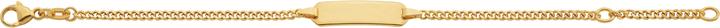 Caroussel ID-Bracelet Panzer geschliffen 14 cm (14 cm, Gold)