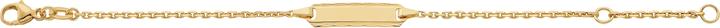 Produktbild Caroussel ID-Bracelet Anker geschliffen, Schild mit diamantiertem Rand 14 cm (14 cm, Gold)
