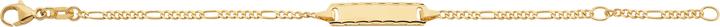 Actual product image Caroussel ID-Bracelet Figaro, Schild mit diamantiertem Rand 14 cm (14 cm, Gold)