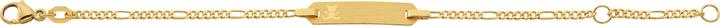 Caroussel ID-Bracelet Figaro mit Bär 14 cm (14 cm, Gold)