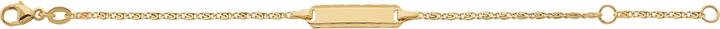 Caroussel ID-Bracelet Schneckenpanzer, Schild mit diamantiertem Rand 14 cm (14 cm, Gold)