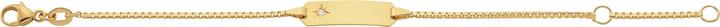 Caroussel ID-Bracelet Venezianer mit Brillant 0.0075 ct wsi 14 cm (14 cm, Gold)
