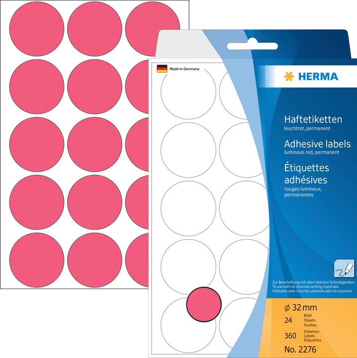 Actual product image HERMA Marking points