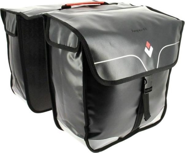 Actual product image P2R waterproof double rigid bicycle rear bag with velcro fastening on luggage rack hapo-g (32 l, Luggage carrier bag)