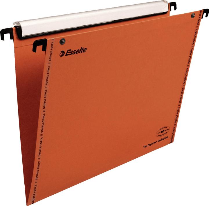 Immagine prodotto Leitz Cartella sospesa VMG, cartone 240 g/m2, etichetta arancione con la scritta "visio plus" (altezza 18 (A4, 25 x)