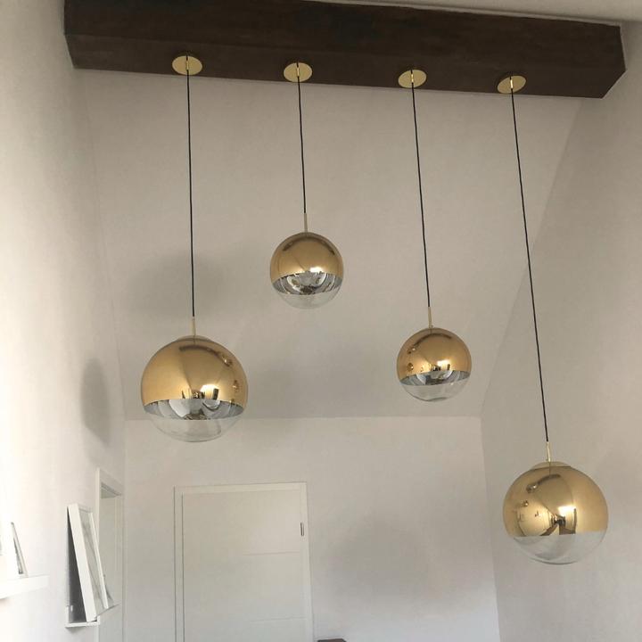 Immagine prodotto s.luce Lampada a sospensione a sfera con specchio fatato (E27)