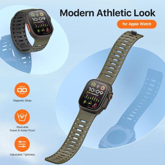 Produktbild Dux Ducis CS Armband (49 mm, 45 mm, 46 mm, 44 mm, 42 mm, Silikon, Apple Watch Series 5, Apple Watch Series 4, Apple Watch Series 3, Apple Watch Ultra 2, Apple Watch Series 7, Apple Watch Series 9, Apple Watch Ultra, Apple Watch Series 6, Apple Watch Series 10, Apple Watch SE, Apple Watch Series 8)