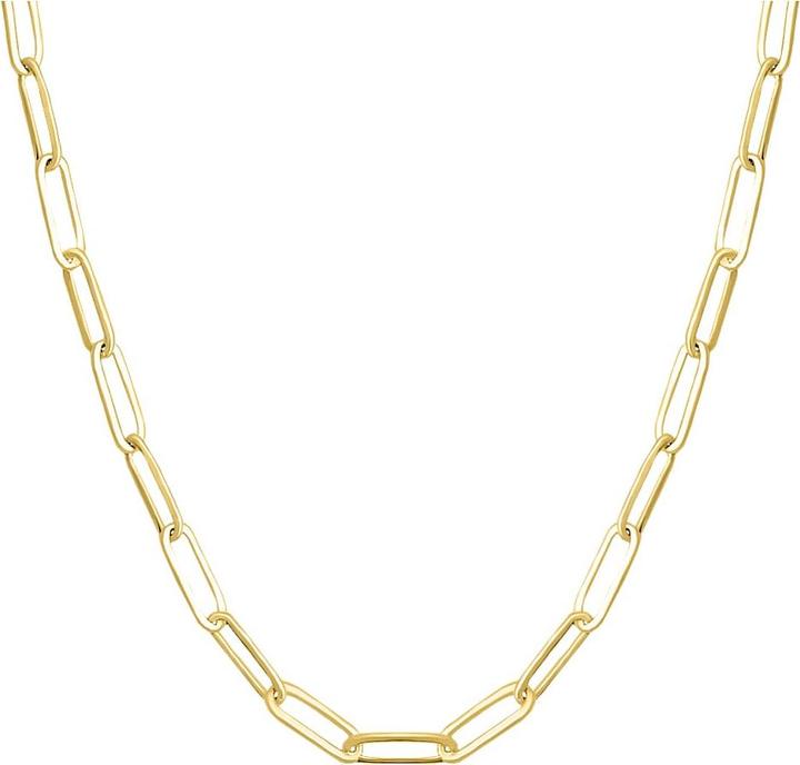 Immagine prodotto Candy Collana di graffette Sanda, argento 925, placcato oro (Placcato oro 18k, Argento 925, 42 - 45 cm)