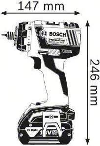 Actual product image Bosch Professional GSR 18 V-EC FC2, 2 x 5.0Ah battery, incl. L-Boxx + SDS set (Rechargeable battery operated)