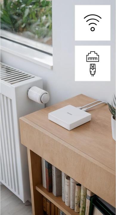 Actual product image Hama Smart home hub, Matter, Zigbee, Thread, for voice/app control (00176637)